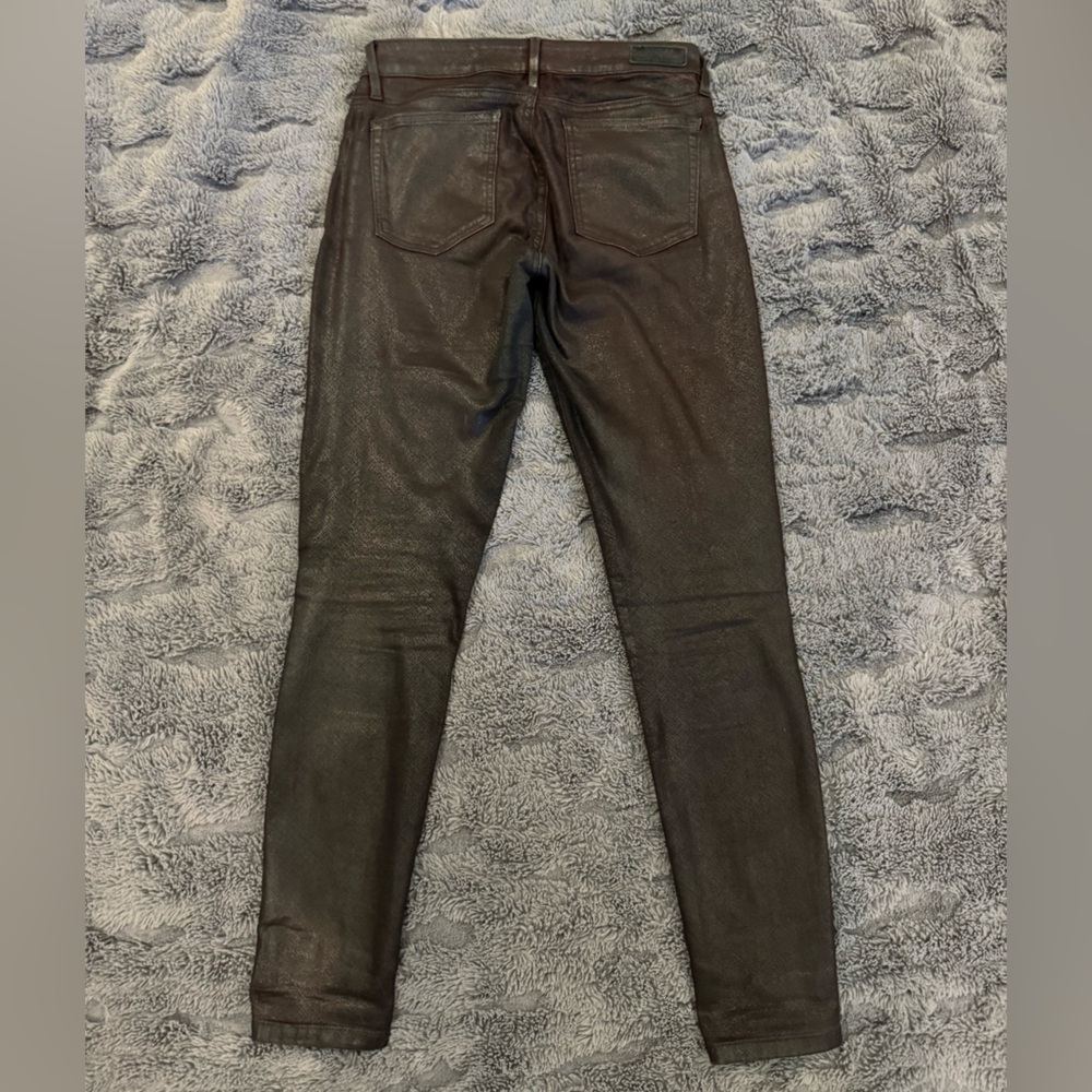 Guess Kate-Legging maroon waxed skinny jean
